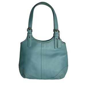 Coach Vintage Soho Soft Blue Leather Shoulder Hobo Bag 4983 Classic Purse 2003